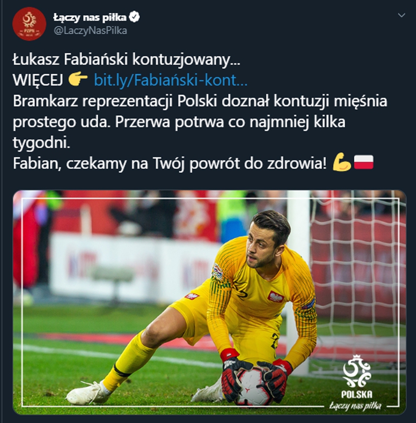 OFICJALNIE! Fabiański nie zagra w najbliższych meczach Polski!